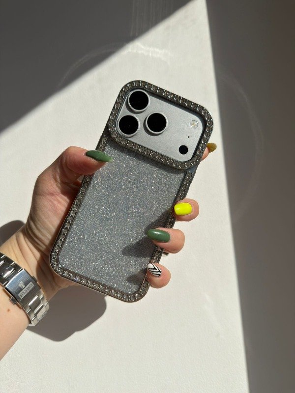 Producto - Case 2en1 strass plateado