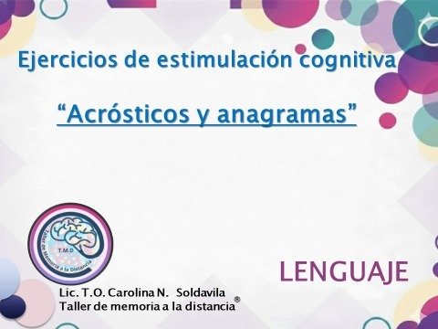 Producto - L- 001- Acrósticos y anagramas