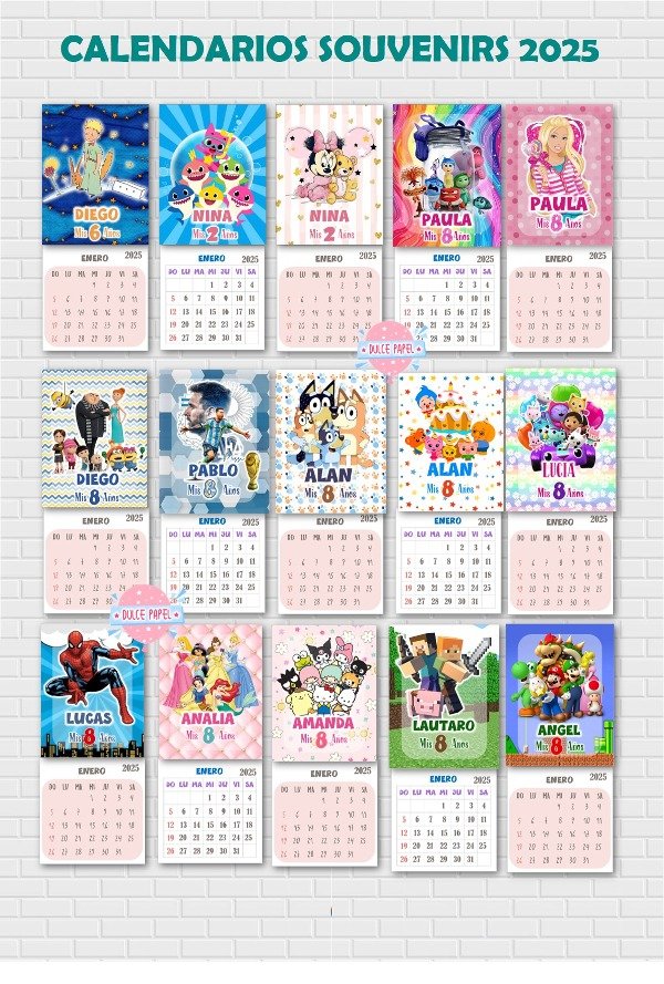 Producto - Calendario Souvenir 2025