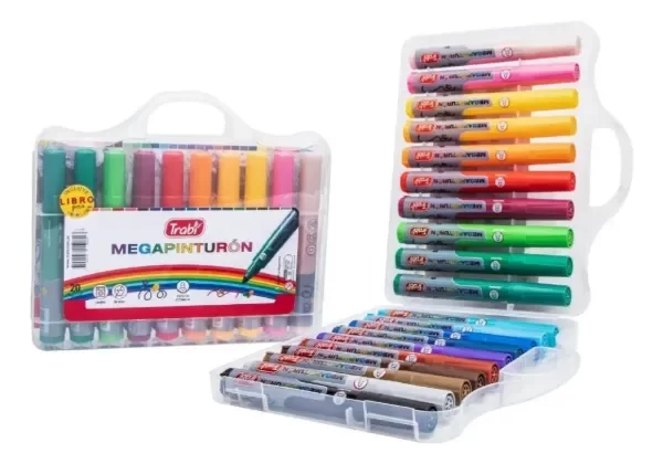 Producto - Valija Trabi Mega Pinturon X20 Colores + Libro