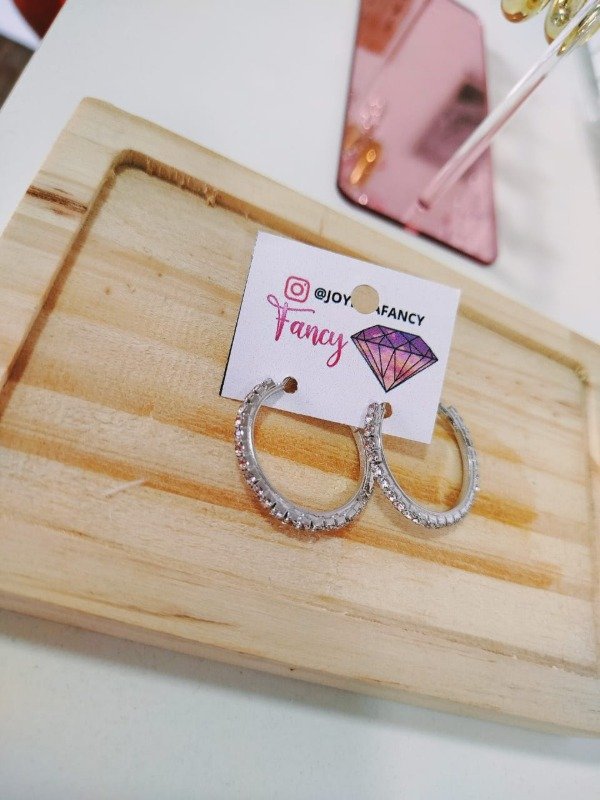 Producto - Argollas brillos strass 3cm