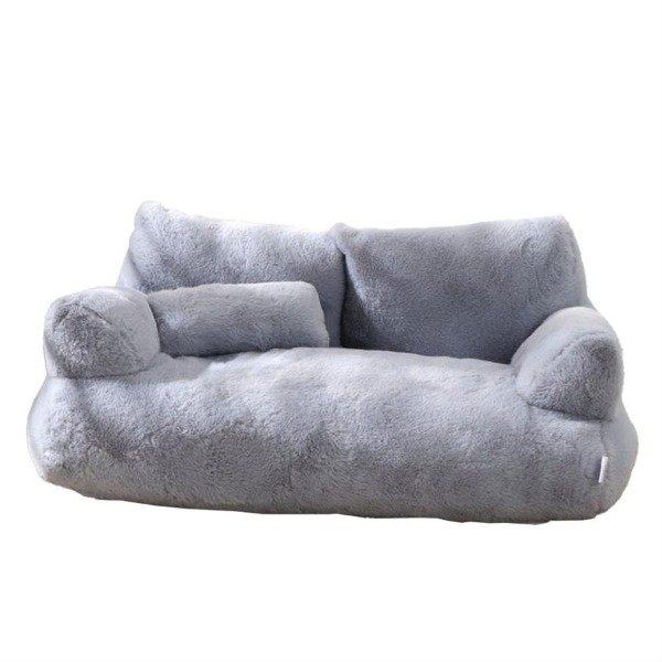 Producto - Cama Cucha Sofá  Para Perros y Gatos Gris - 90x56x30cm
