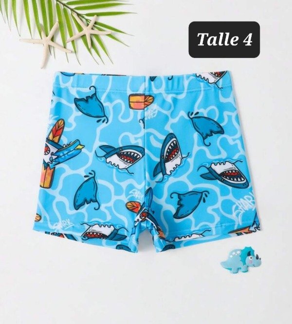 Traje de baño shein talle 4 tiburón