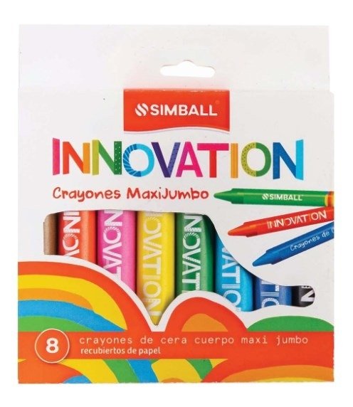 Producto - Crayones SIMBALL JUMBO de cera x 8  corto
