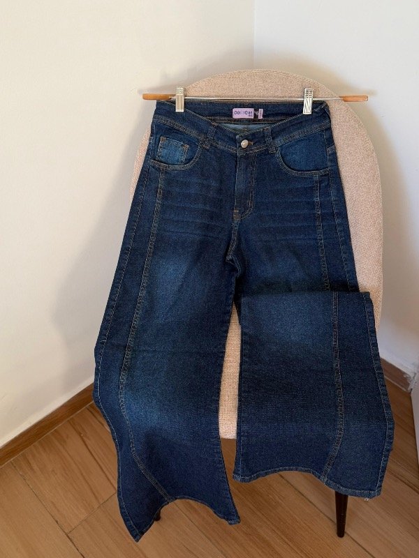 Wide leg singapur elastizado tiro alto — imagen 2