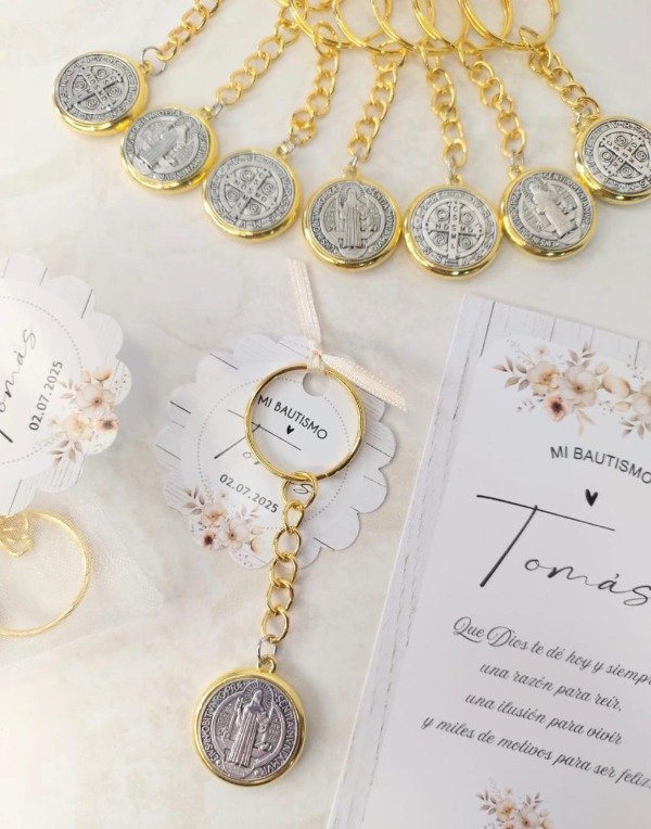 Producto - COMBO LLAVERO SAN BENITO + ESTAMPITA + TAG