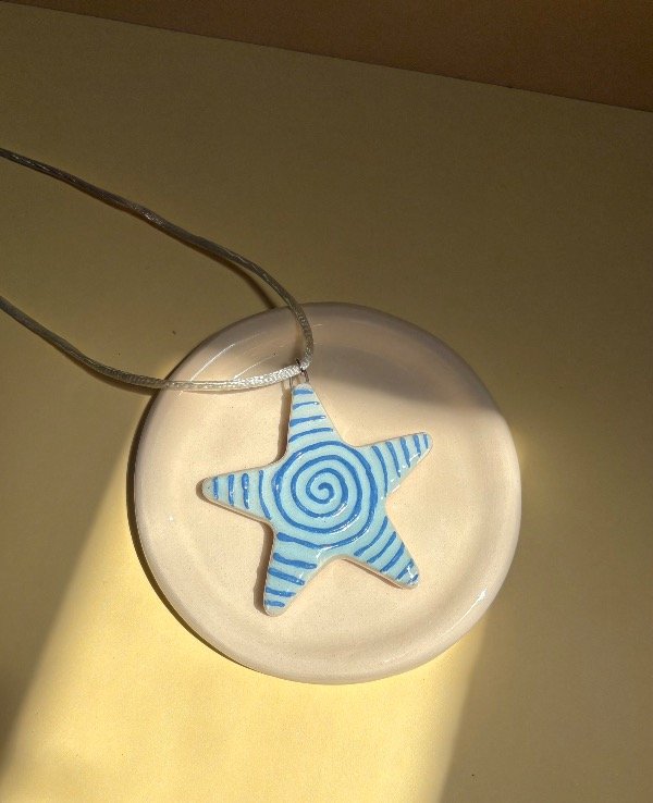 Producto - Estrella BIFAS Spiral 3D Azul + Encaje Rosa