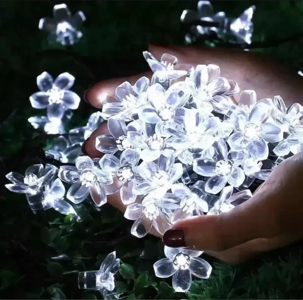 Producto - Guirnalda 80led Luz Solar Flor Cerezo 10mts Exterior Navidad - 2