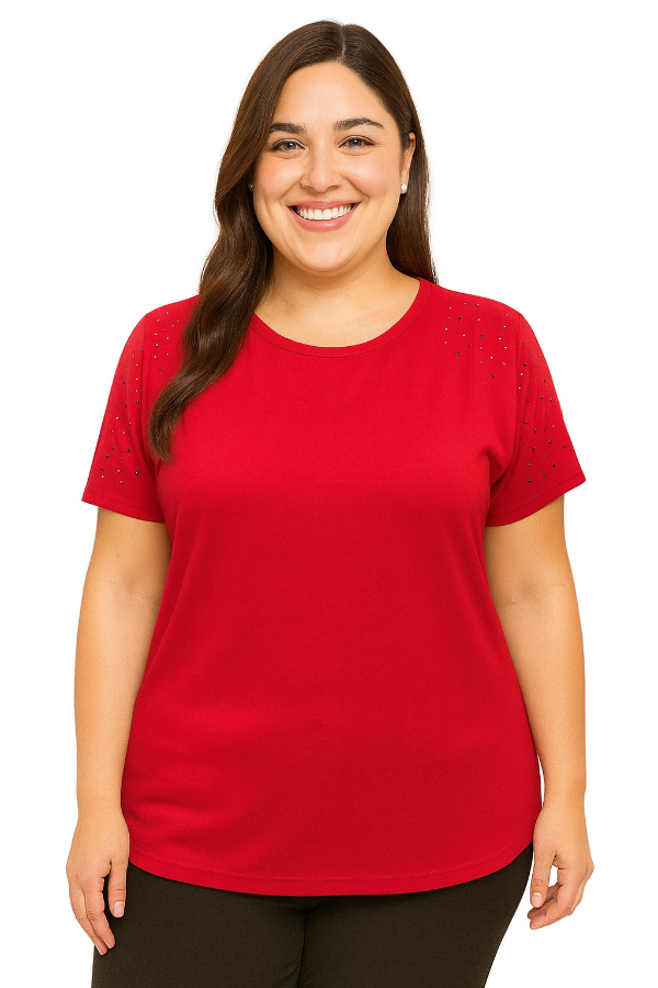 Producto - Art 37 Remera modal viscosa hombro descubierto brillo