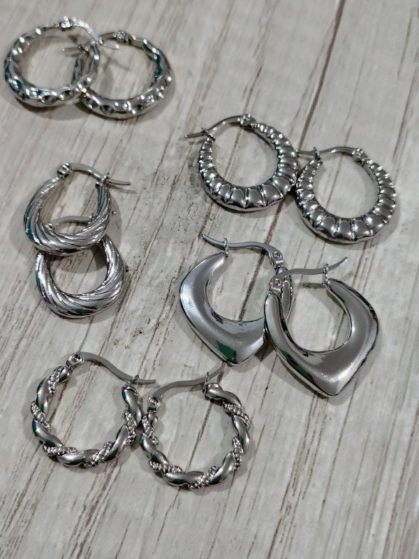 Producto - Argollas masisas plateadas por unidad