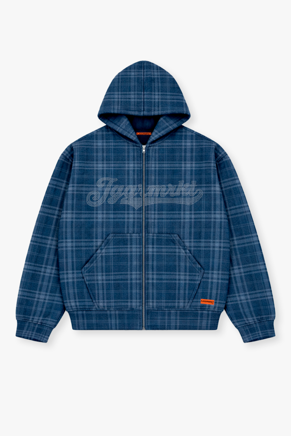 Producto - Hoodie zip tartan strass