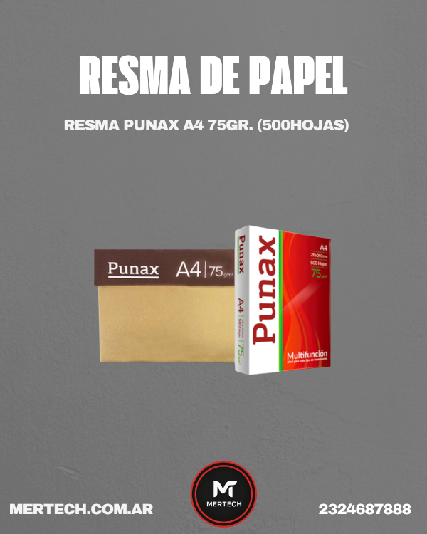 Producto - Resma Papel A4 AUTOR 75GRS