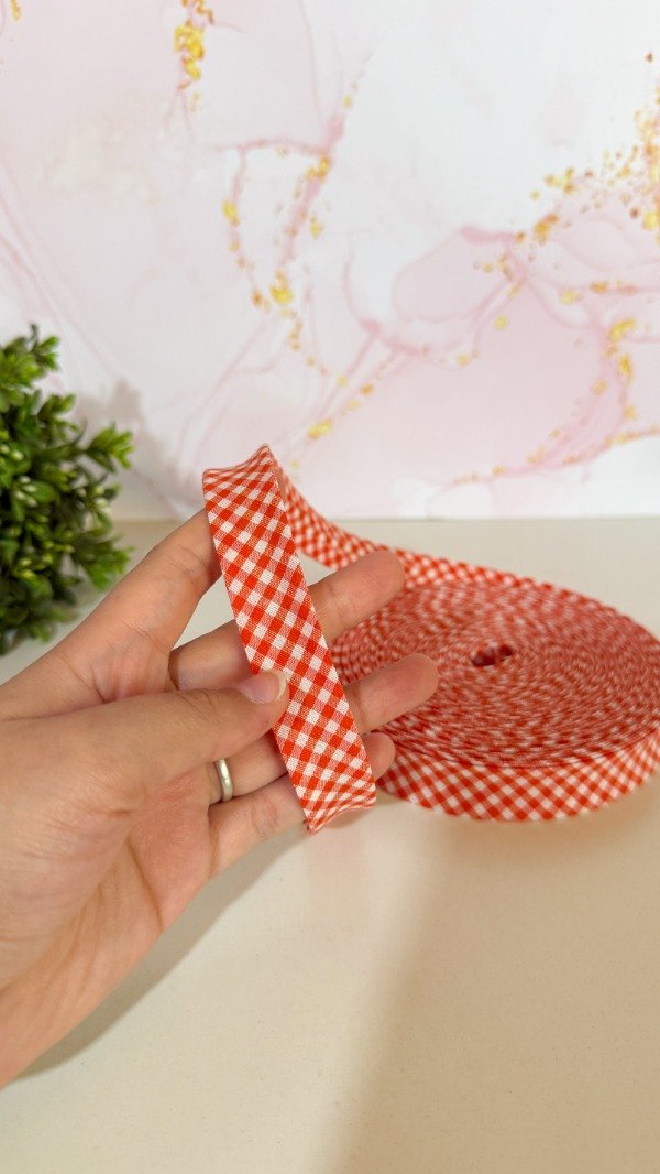 Producto - Cinta bies cuadrille naranja - 3mts