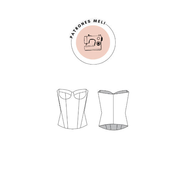 Producto - Molde Bustier con Tazas y recorte Vertical