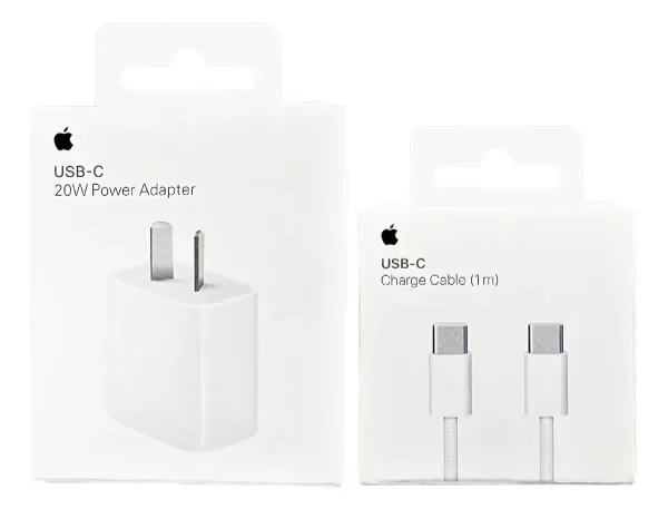 Producto - Cargador 20W Calidad Original + Cable USB-C a USB-C (Mallado)