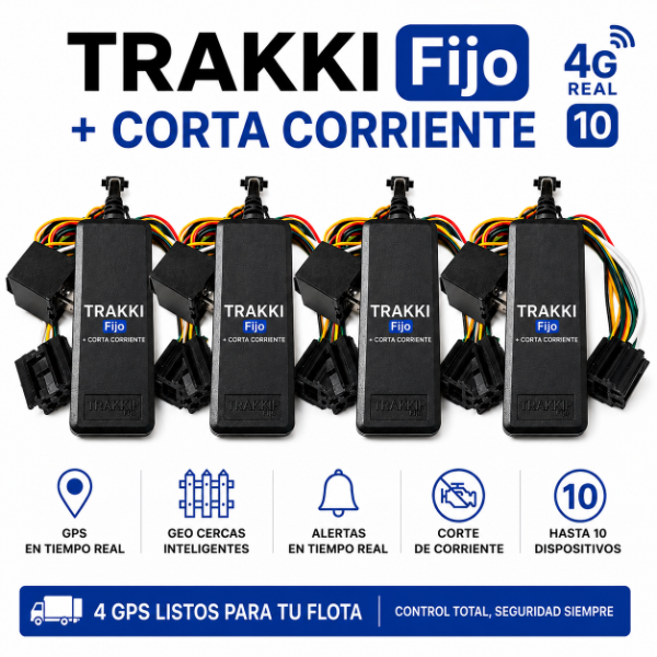 Producto - Kit de 4 GPS + corta corriente 4g