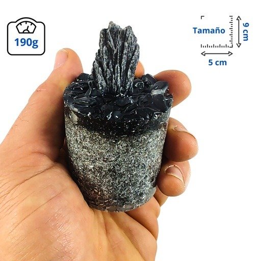 Producto - Escoba de Bruja y Turmalina Emergente Grande