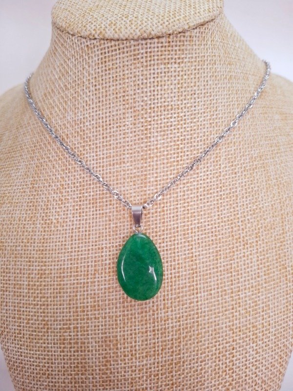Producto - Collar Jade (dije gota plana)