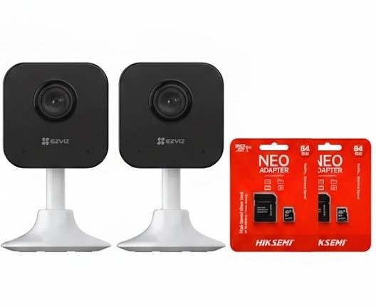 Producto - COMBO SEGURIDAD INTERIOR - EZVIZ H1C 1080P x2 + MICRO SD 64GB x2