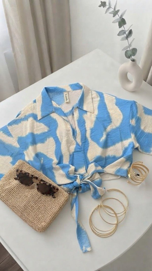Producto - BLUSA MOÑO CELESTE - 1