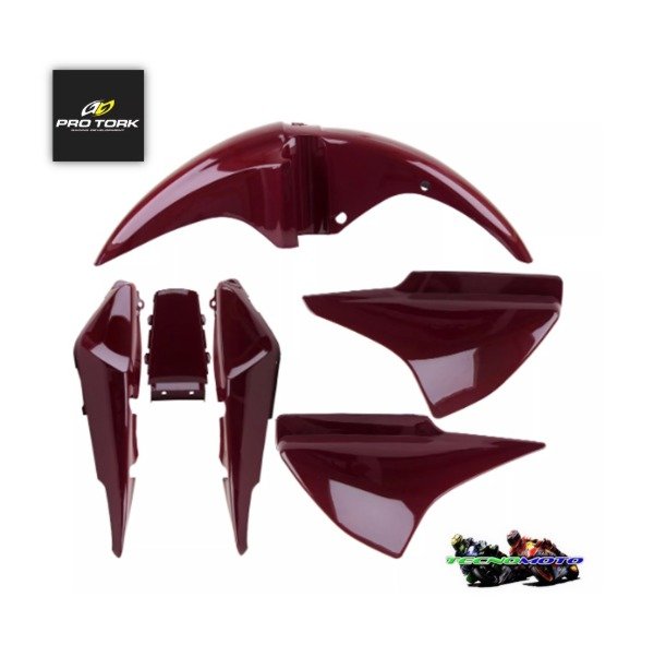 Producto - KIT PLASTICOS HONDA 150 TITAN (6 PCS) -ROJO [PROTORK] -48945