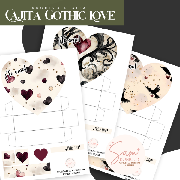Producto - Archivo Digital: Cajita Gothic Love