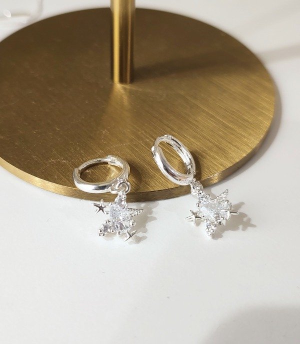 Producto - Aros galaxia de acero blanco