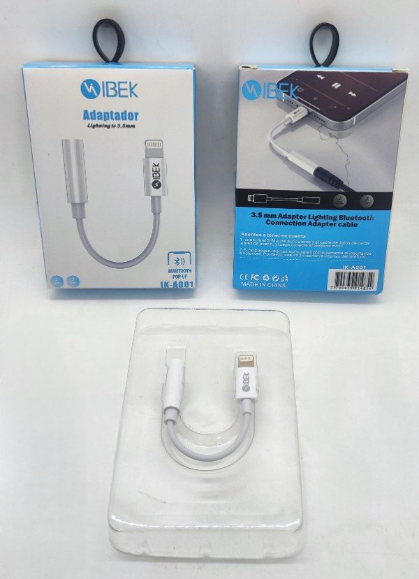 Producto - ADAPTADOR LIGHTNING A AUX BT EXC CALIDAD
