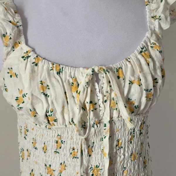 Producto - Blusa con funce en la cintura Floreada y moño en el pecho - S/M - 5