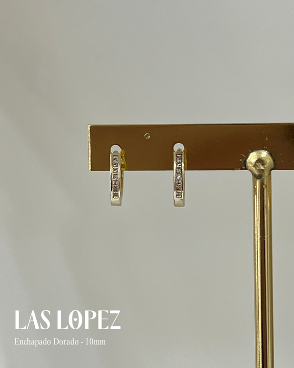 Producto - Argollitas Shine M doradas