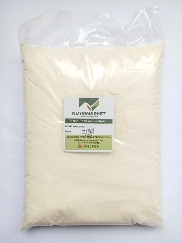 Producto - HARINA DE ALMENDRAS NACIONAL SIN PIEL 70 por ciento pureza 1KG
