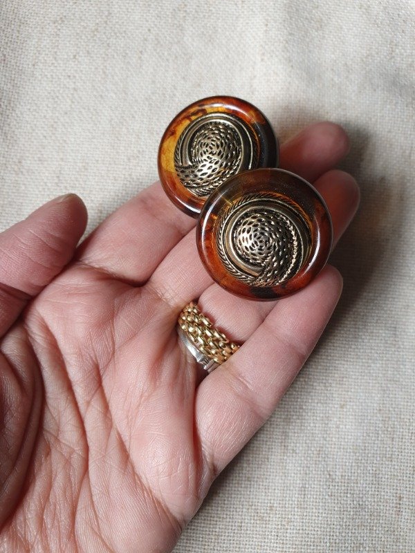 Producto - Aros Clips Gold Caramel - 1