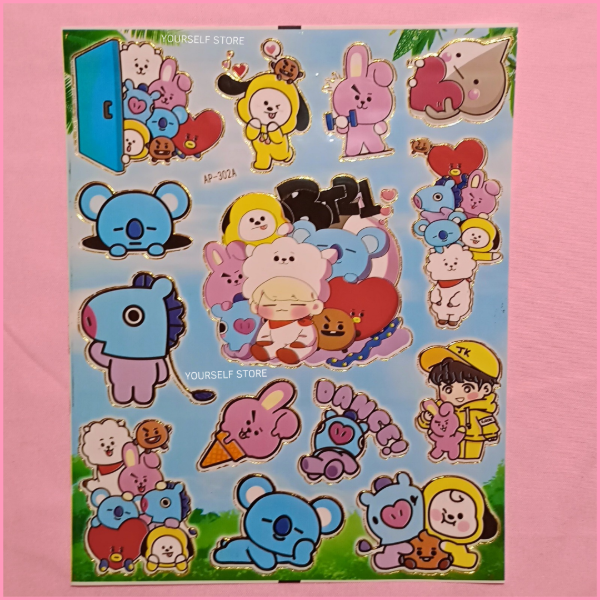 Producto - Plancha de Stickers BT21