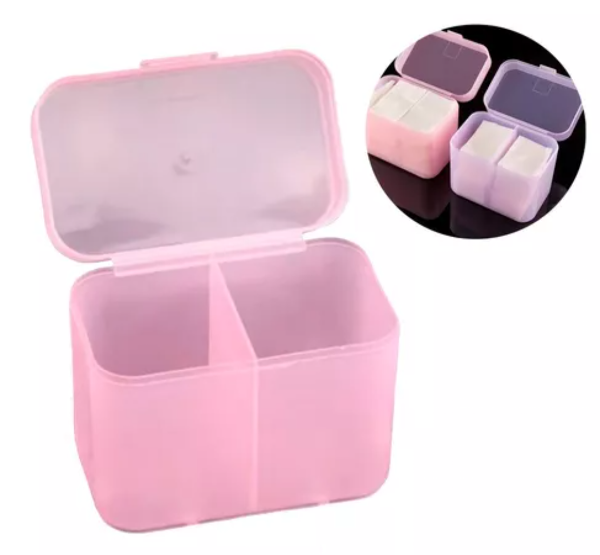Producto - ORGANIZADOR ROSA/BLANCO CON DIVISION Y TAPA