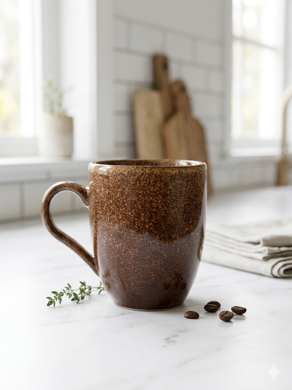 Producto - Taza mug cerámica marrón