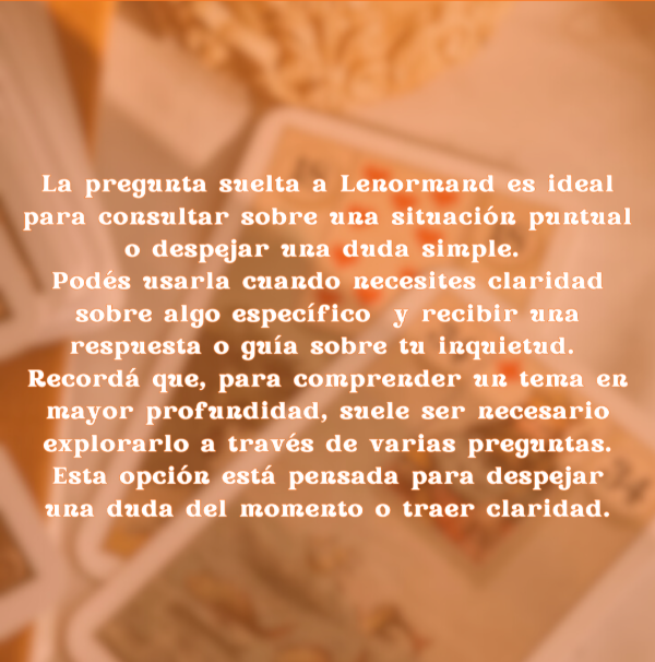 Producto - 1 pregunta al Oráculo Lenormand - 1