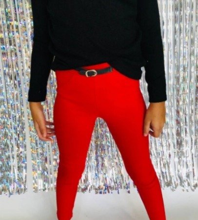 Pantalon BENGALINA CAMEL and RED - Ondeados Kids
