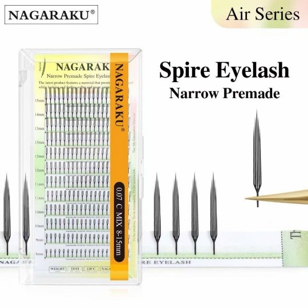 Producto - Pestañas Narrow Premade Spire Mix 0.07D - Nagaraku (Espigas Finas)