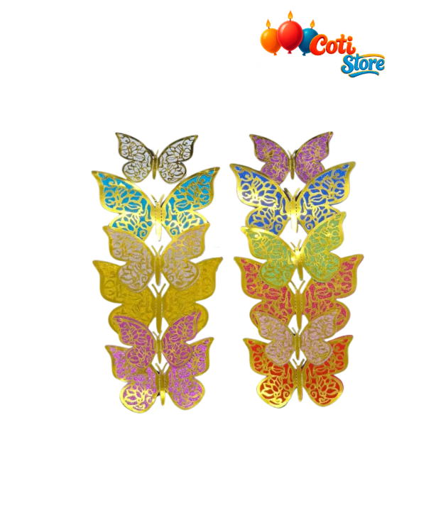 Producto - Mariposa de papel doble color x12