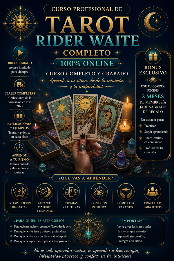 Producto - CURSO PROFESIONAL DE TAROT RIDER WAITE - GRABADO - 0