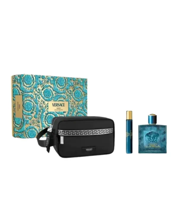 Producto - Kit Versace Eros EDT (100ml) + EDT (10ml) + 1 Necesser