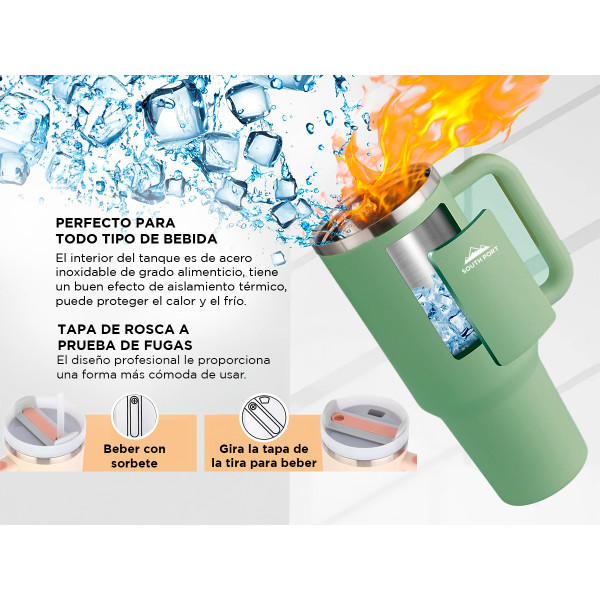 Producto - Vaso Termico 1200Ml Con Manija Y Sorbete -Gadnic - 5