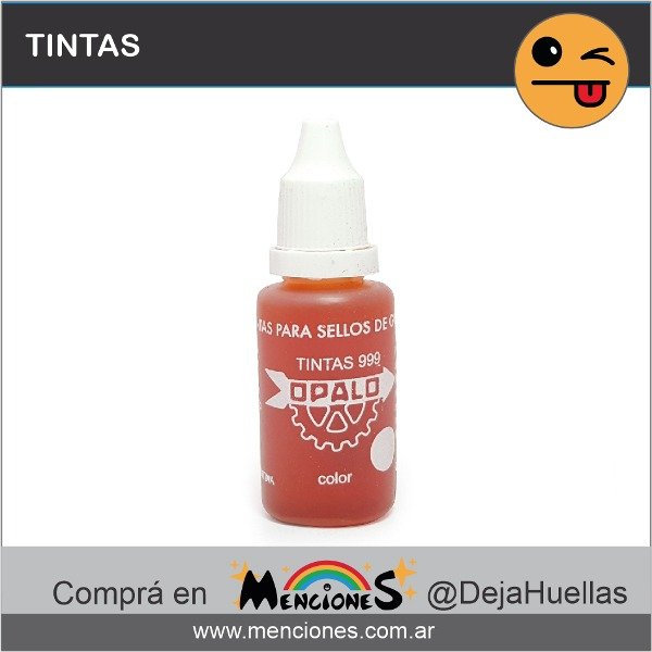 Producto - Tinta Al Agua Para Sellos de goma o metal, Ópalo 999, 25cc, Naranja