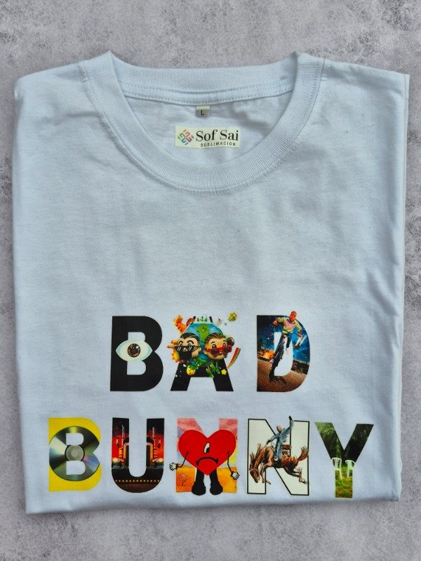 Remera bad bunny logo promo