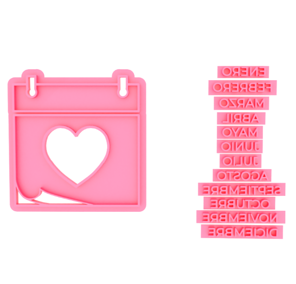 Producto - Calendario Hoja Corazón + Meses