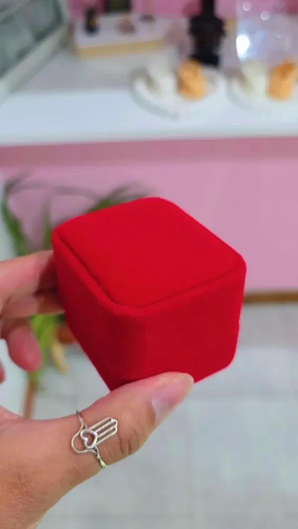 Producto - Cajita para 1 o 2 anillos rojo - 1