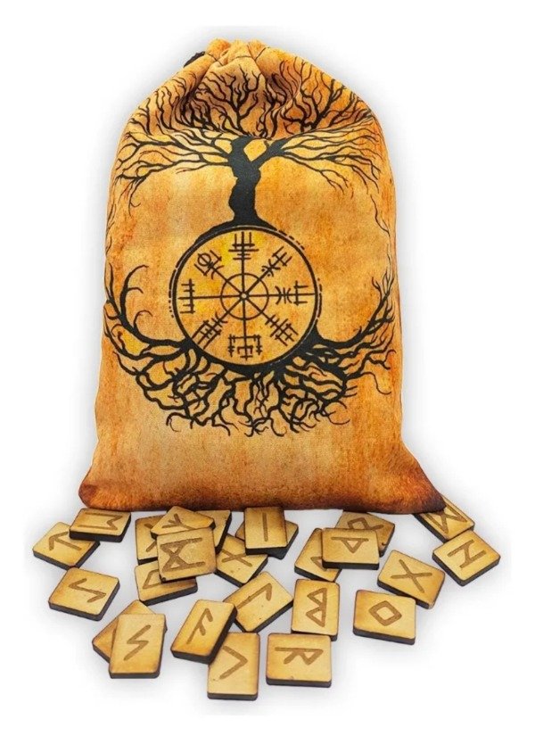 Producto - Runas Vikingas de madera (Con guía y Funda)