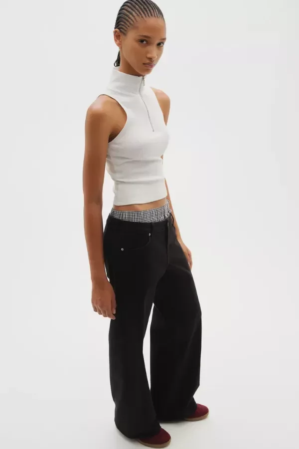 Producto - Jean negro tiro bajo