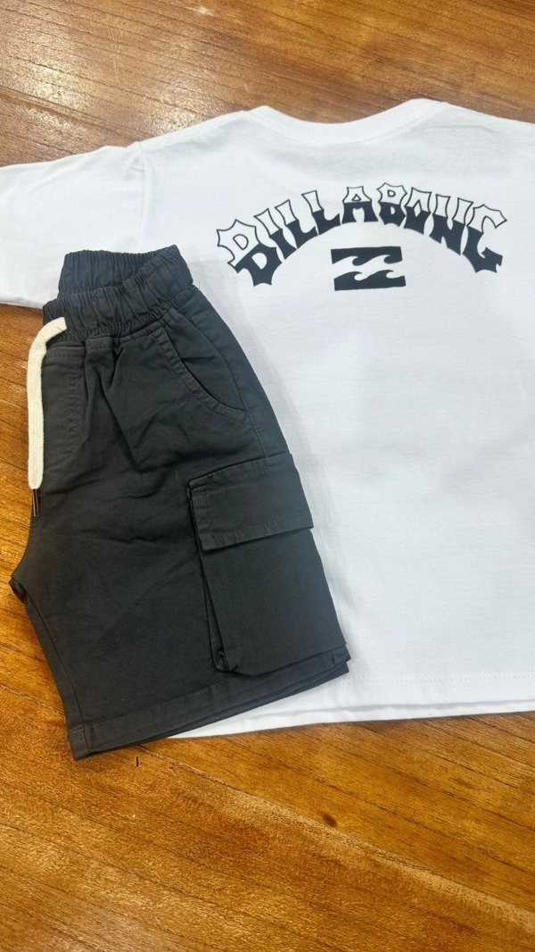 Producto - Bermuda gabardina cargo niños gris