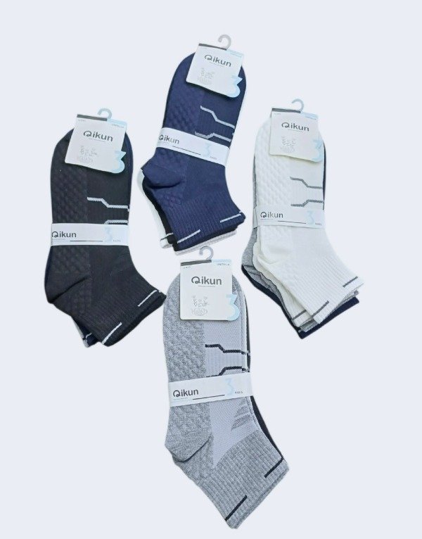 Producto - LL145 - Quikun - Soquete Alto Hombre Algodón x Docena - 0